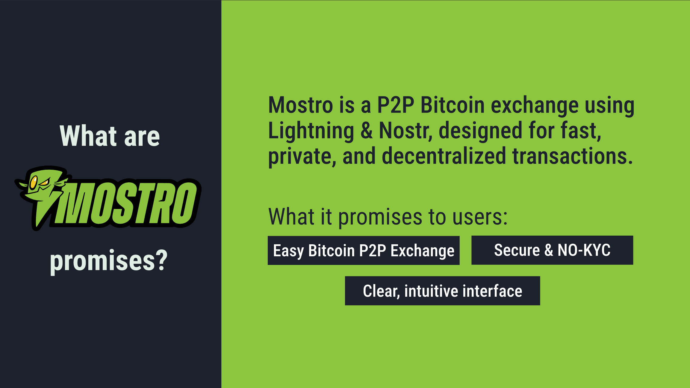 Mostro app interface